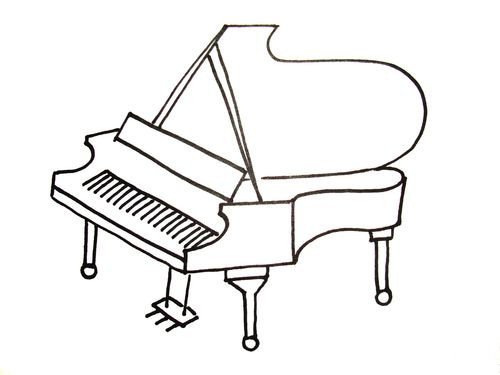 钢琴简笔画画法