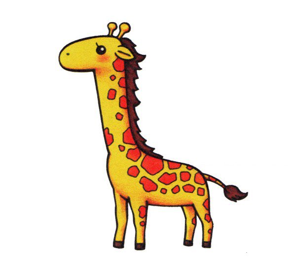 简单的动物简笔画 长颈鹿