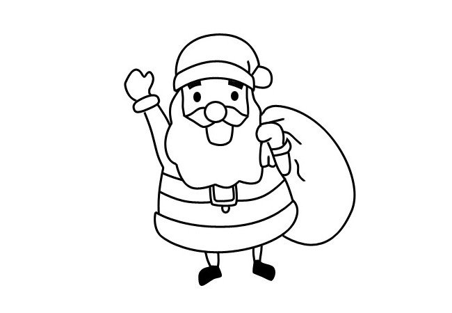 简单的圣诞老人简笔画1