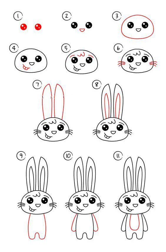 小兔子的画法步骤图