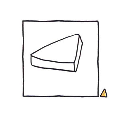 1.画一个厚厚的三角形。