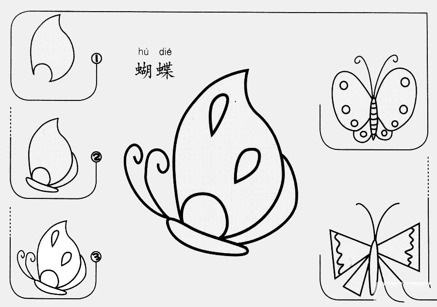 简单的蝴蝶怎么画