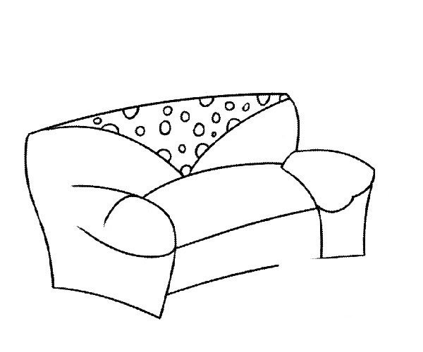 小学生沙发简笔画图片