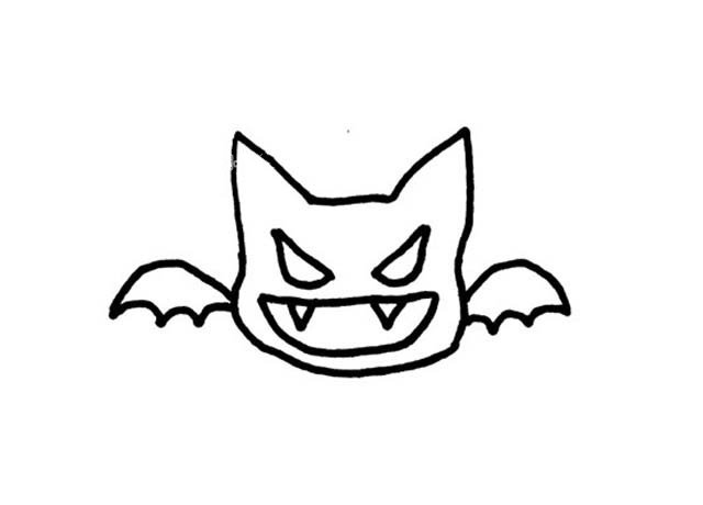 简单的蝙蝠简笔画图片4