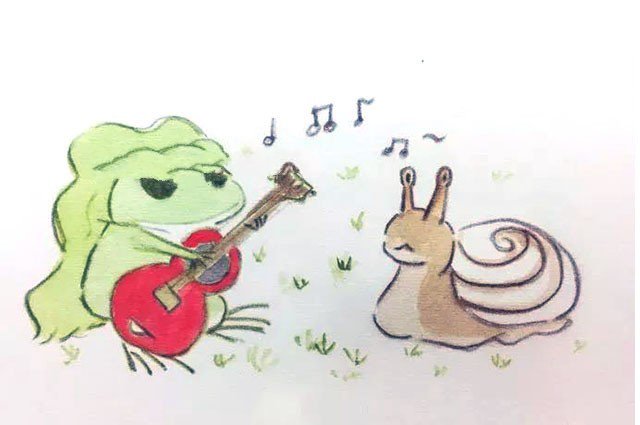旅行青蛙弹吉他
