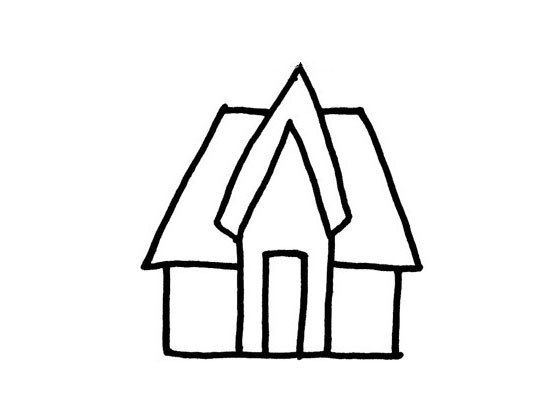漂亮的小房子简笔画图片4