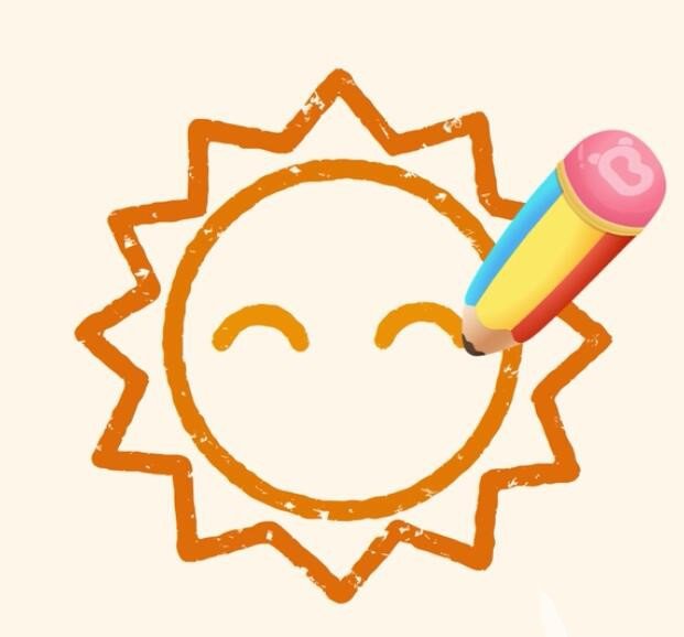 3.再画一双眯眯眼。