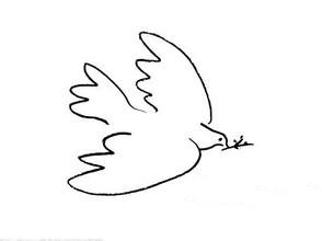 有关和平鸽的简笔画图片