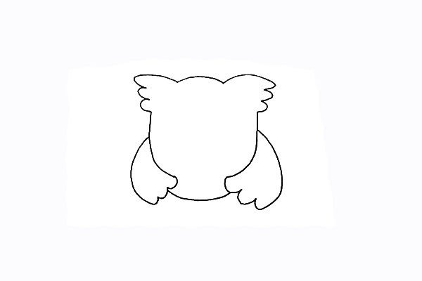 5.用弧线连接翅膀是猫头鹰的身体部分。