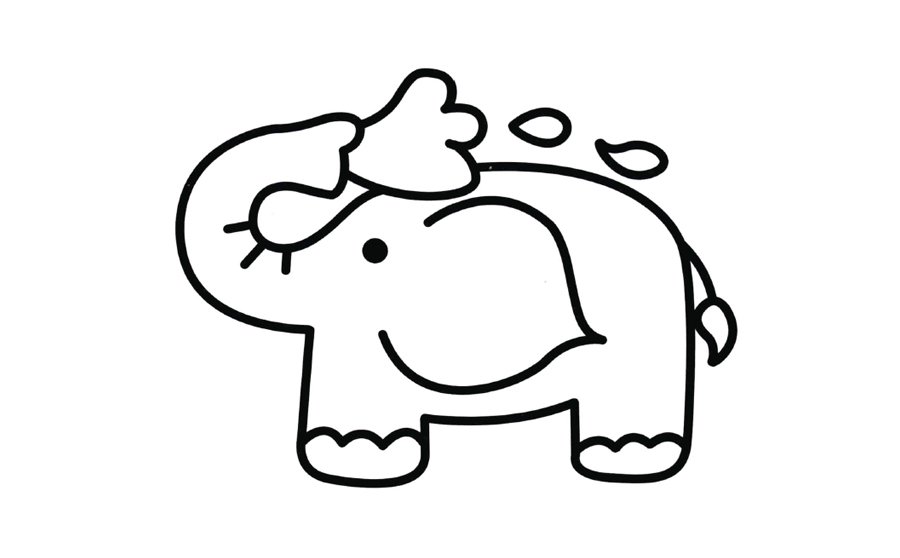 幼儿大象简笔画图片