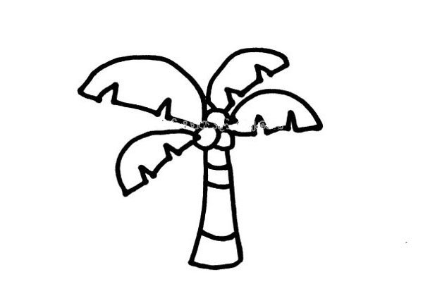 椰子树简笔画2