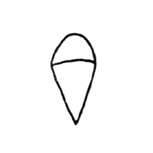 1.先画一个并欺凌形状，是蝉的头部和身体轮廓。