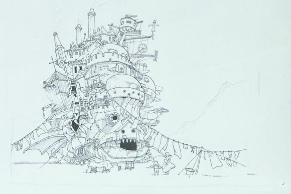 建筑图片 哈尔的移动城堡简笔画