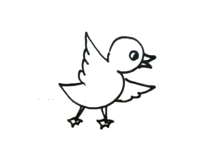 超简单的小鸭子画法