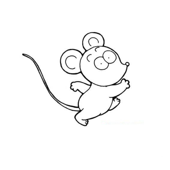 幼儿简笔画 可爱的老鼠简笔画