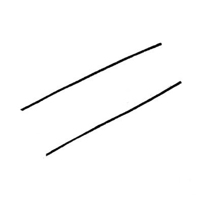 1.先画两条平行线