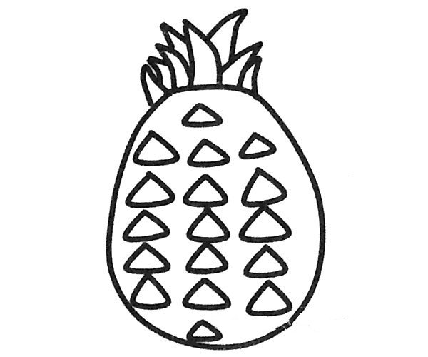 漂亮的菠萝简笔画图片1