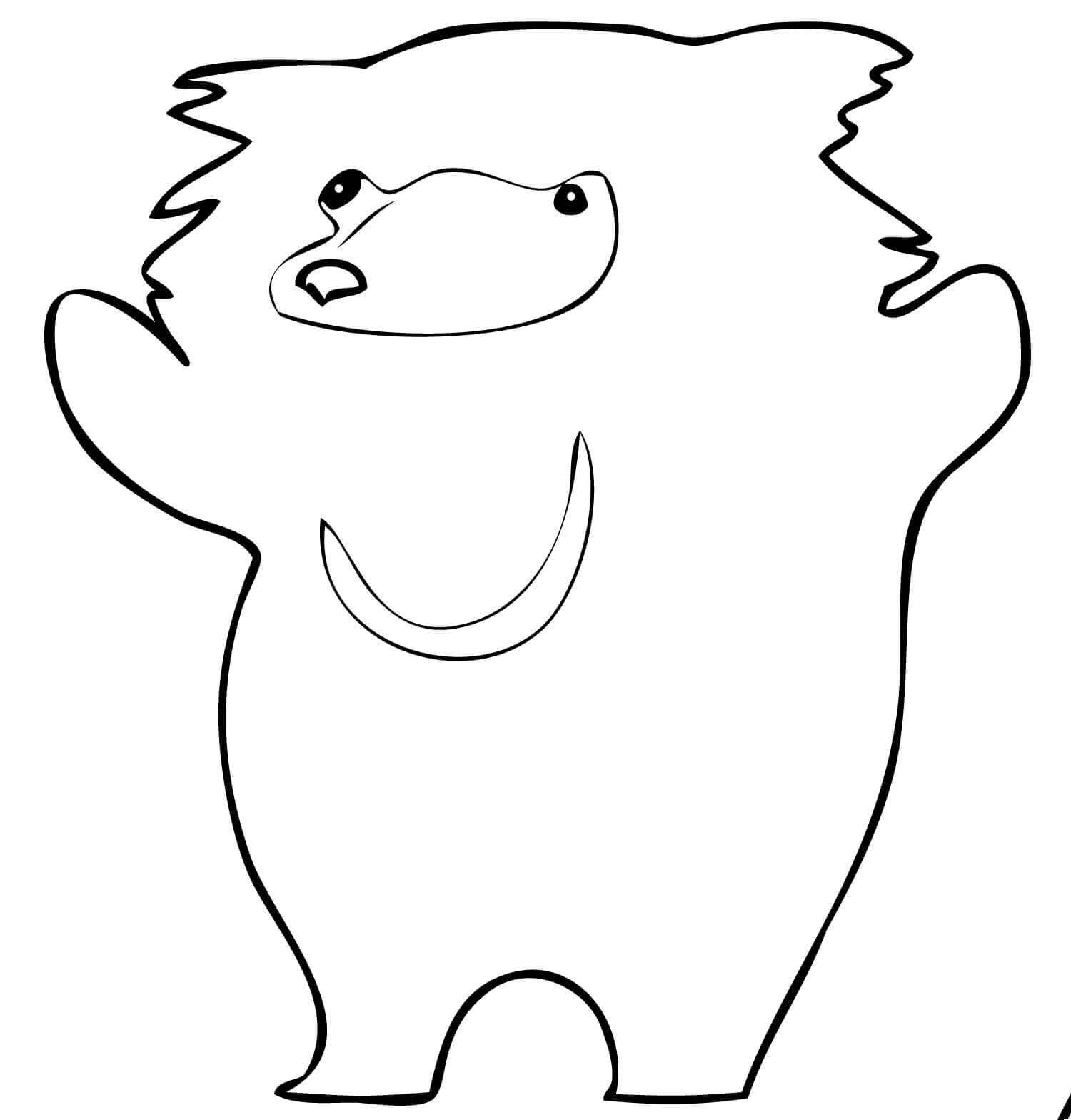 可爱的懒熊简笔画