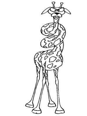 小学生关于长颈鹿的简笔画