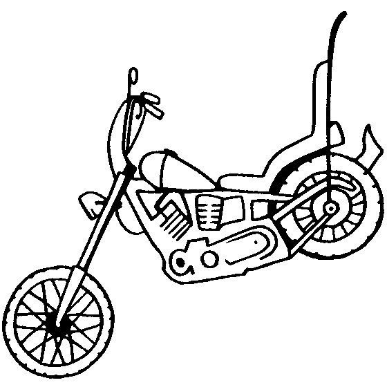 摩托车简笔画 哈雷摩托车简笔画图片