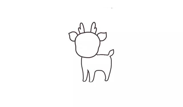 画一只可爱的梅花鹿
