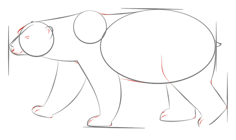 如何画北极熊