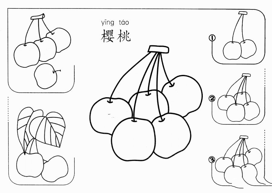 樱桃怎么画