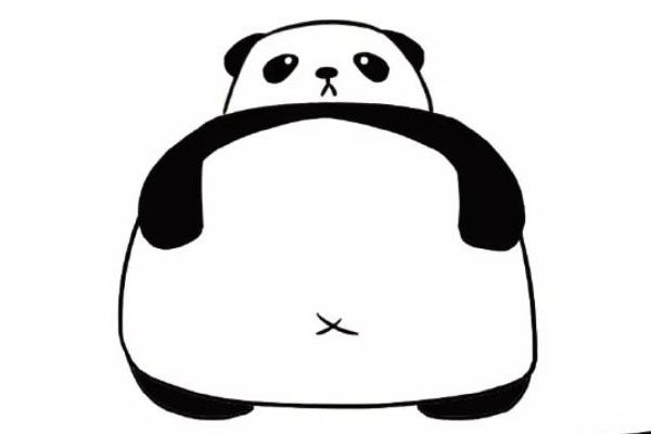 卡通大熊猫简笔画图片3