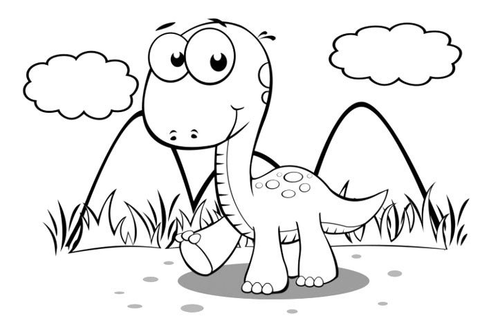 超萌的小恐龙简笔画图片2