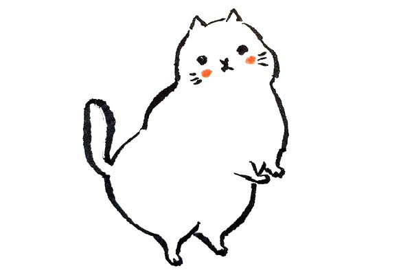 一组肥猫简笔画3