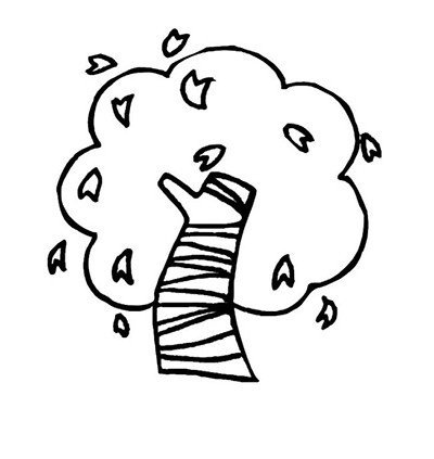 漂亮的大树简笔画图片大全