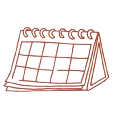 3.画出日历的表格。