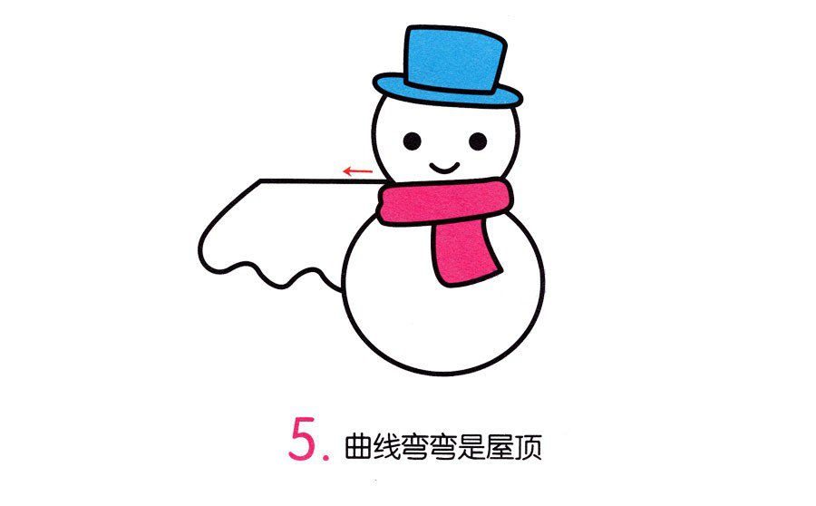 雪后风景简笔画