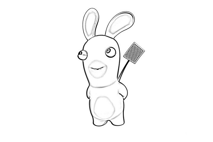 疯狂的兔子简笔画3