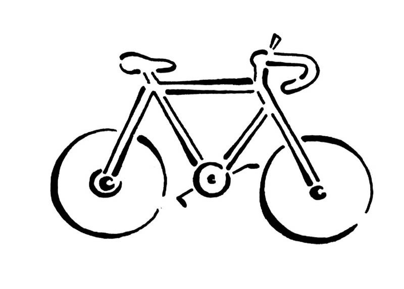 超简单自行车的画法