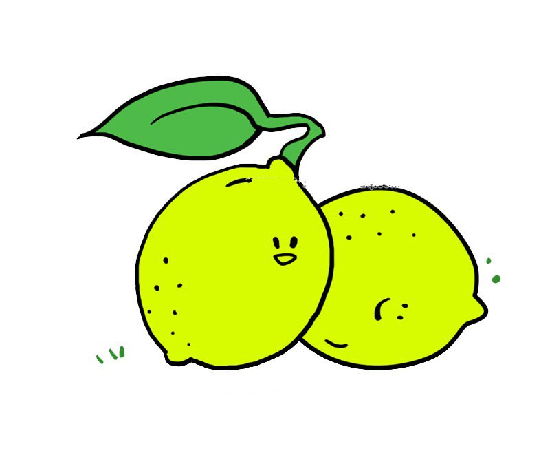 卡通柠檬简笔画图片2