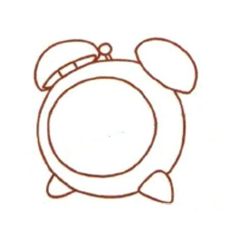 2.再画闹钟的内部轮廓