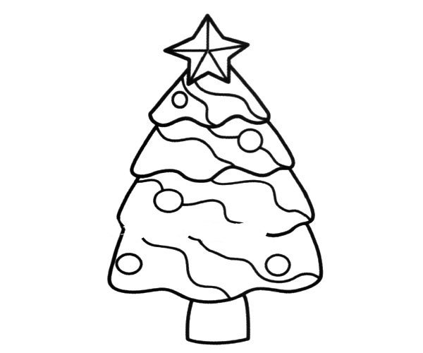 简笔画图片圣诞树