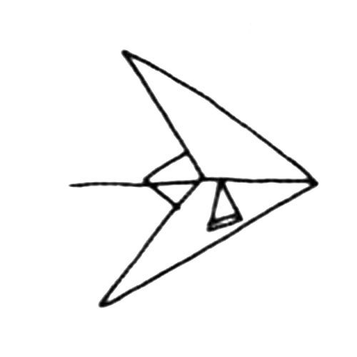 4.在一边画一个三角形的小帆船。
