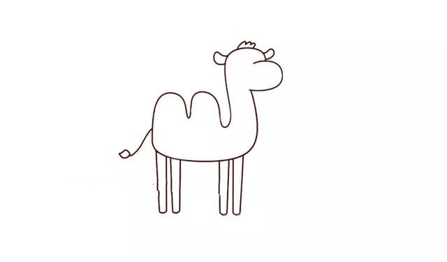 五步画一只可爱的骆驼