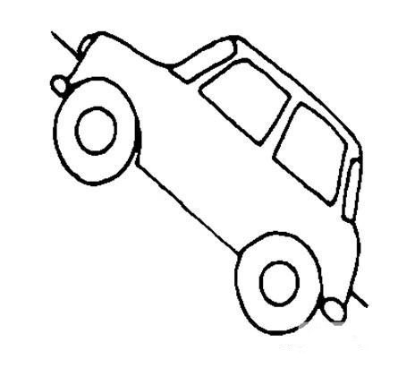 交通工具简笔画 小学生关于小汽车的简笔画