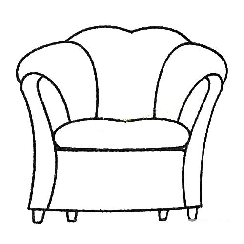 欧式沙发简笔画图片