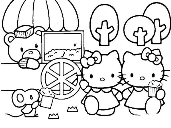 hello kitty简笔画图片
