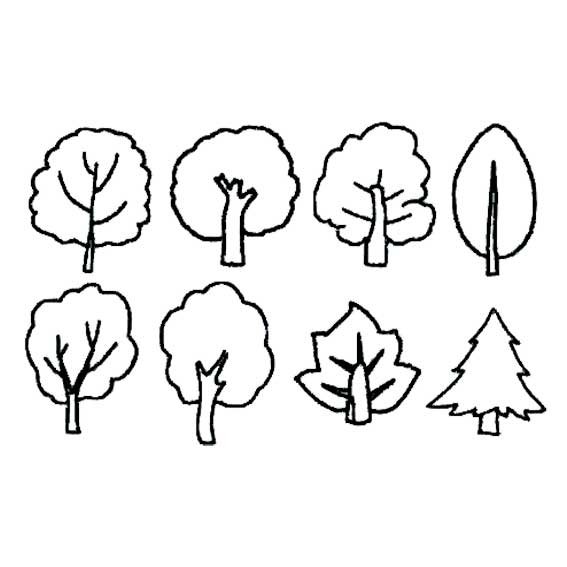 儿童简笔画简单的树木画法