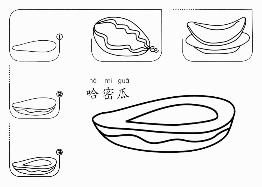 哈密瓜怎么画