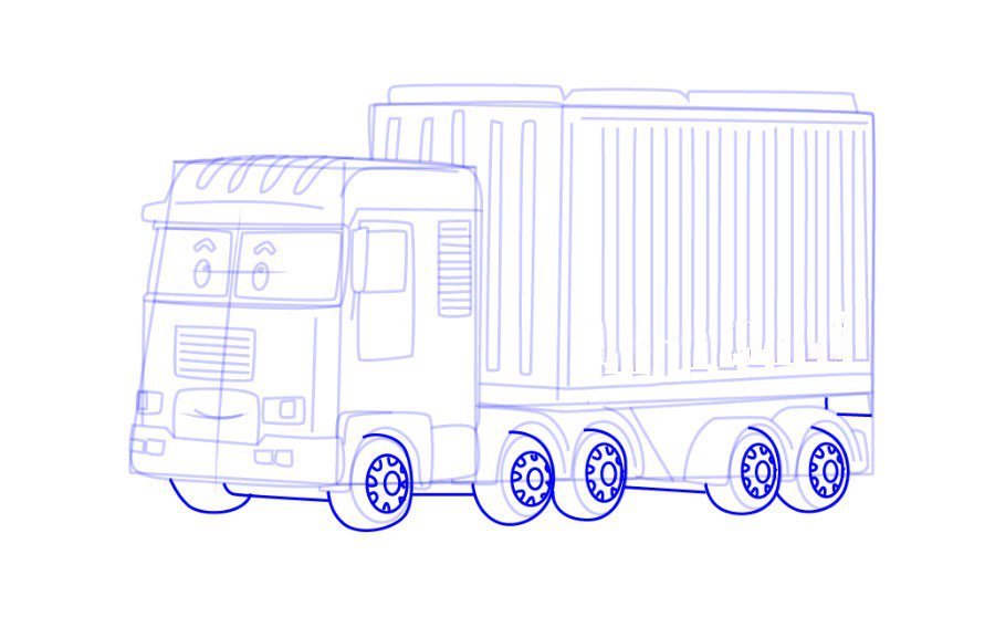 步骤九：完善货车的车轮