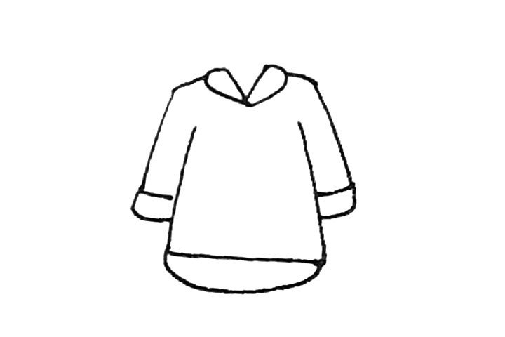 第四步：袖口和衣摆下面，再加上一个层次作为袖口和衣摆的绒毛。
