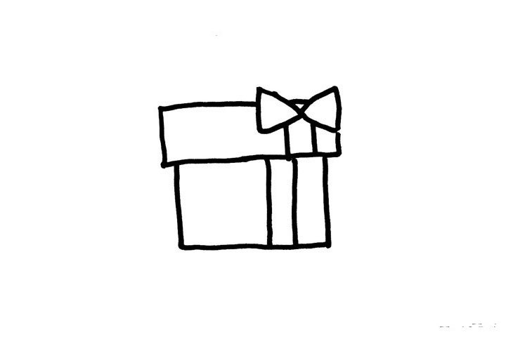 圣诞节礼盒简笔画1