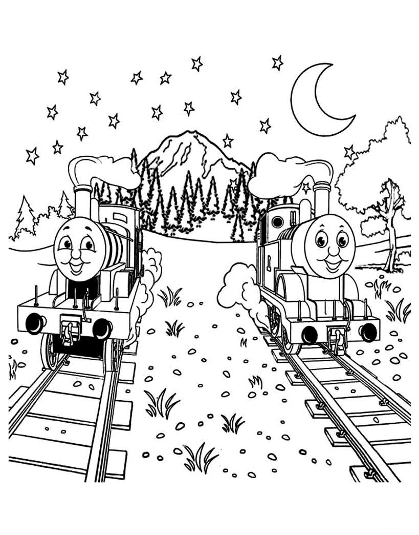 小火车托马斯简笔画图片