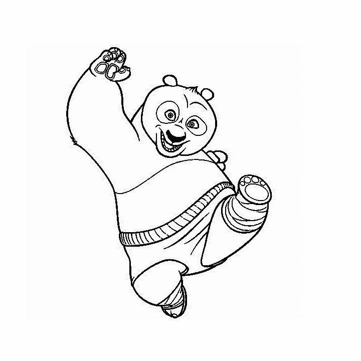 功夫熊猫中的阿宝简笔画5